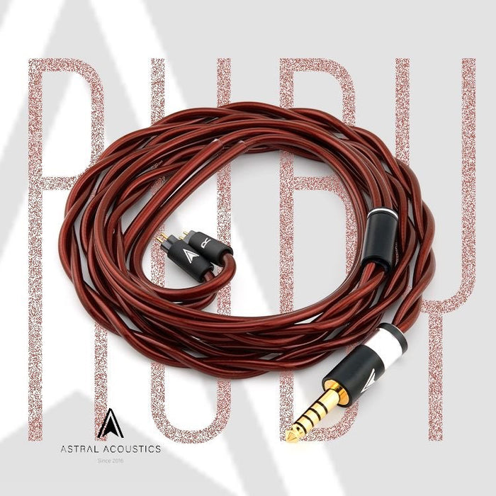 Astral Acoustics Ruby - 9th Anniversary Cable (2Pin, 4.4mm) (limited to 99 units)