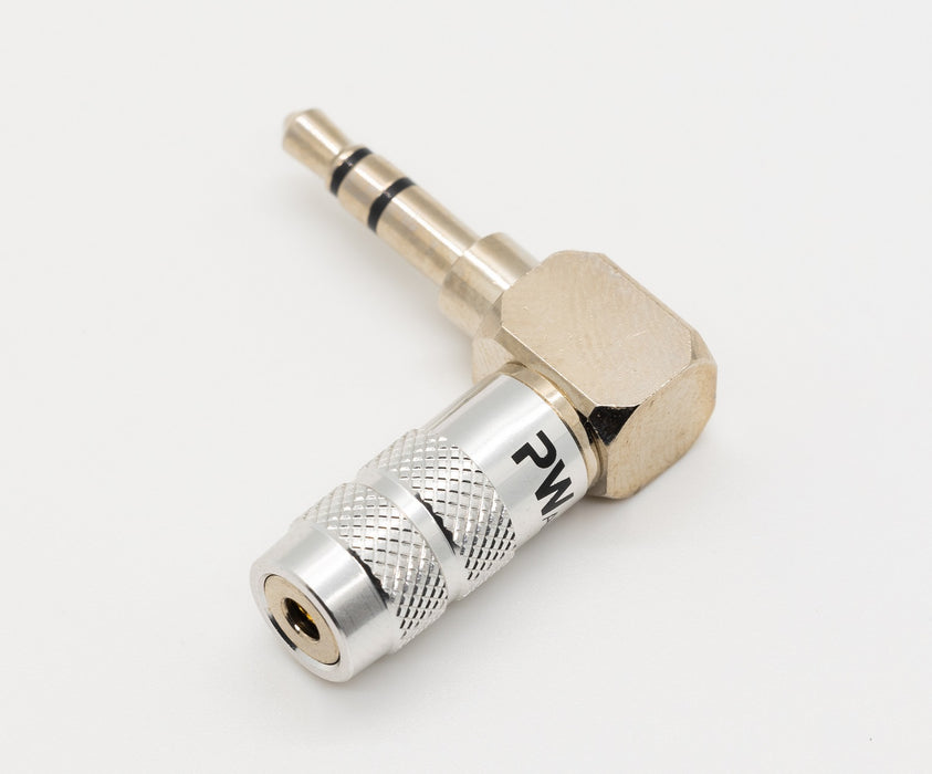 PWAudio Ultrashort Right Angled 2.5mm Female to 3.5mm Male Adaptor