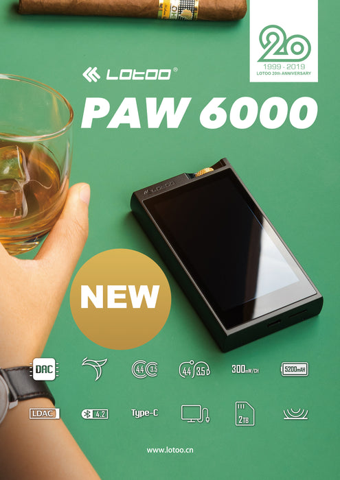 Lotoo PAW 6000 Reference Grade Portable Audio PlayerLotoo PAW 6000 Reference Grade Portable Audio Player - MusicTeck